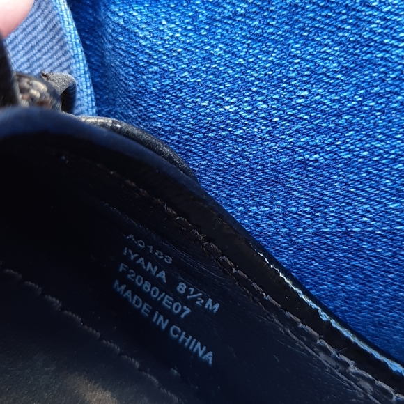 Coach Iyana 8.5 brown pattern wedge heels - Picture 9 of 10